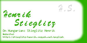 henrik stieglitz business card